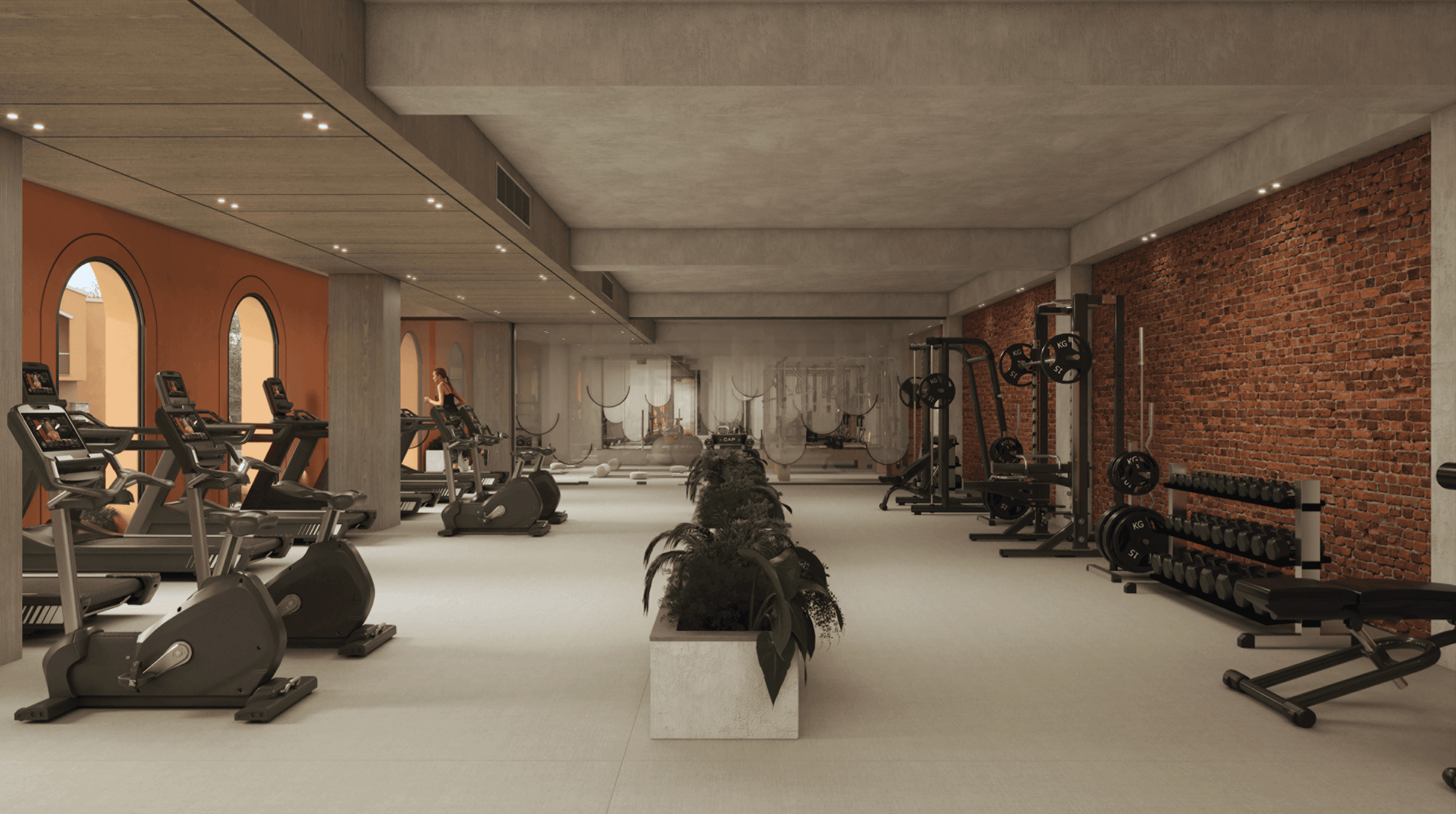 Ormana açılan Ada Country fitness salonu