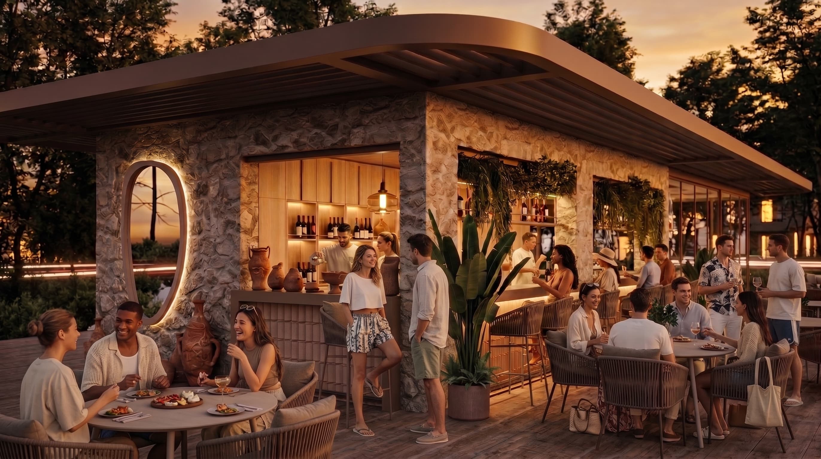 Ada Country çam ormanına açılan İtalyan restoranı ve özel serası