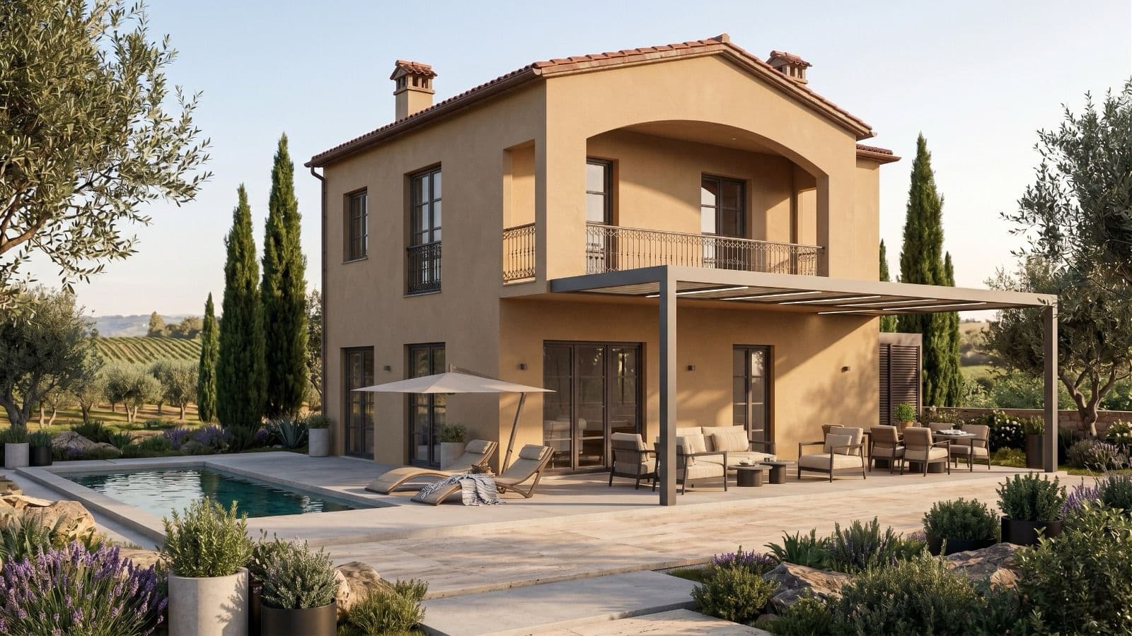 Ada Country özel havuzlu villa ve peyzajı